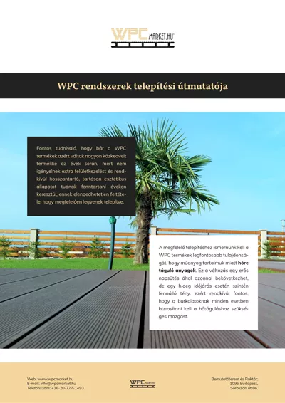 WPC teraszburkolati rendszerek telepítési útmtutatója