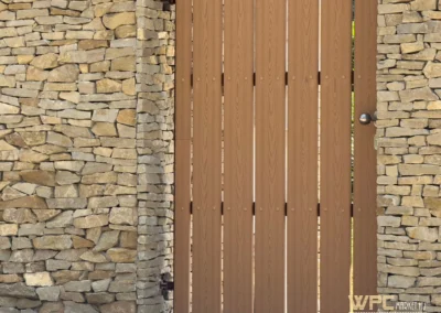 Simple WPC kerítés tölgy famintás referencia 6