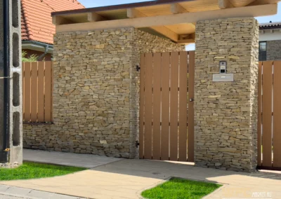 Simple WPC kerítés tölgy famintás referencia 4