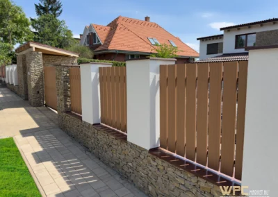 Simple WPC kerítés tölgy famintás referencia 2