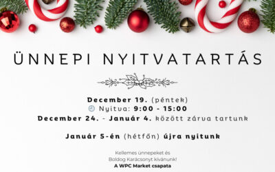 Ünnepi nyitvatartás a WPC Market üzleteiben