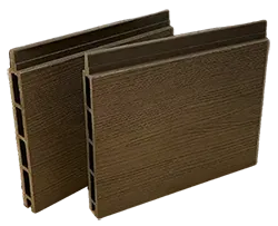 Woody zárt WPC kerítés elem - Sötétbarna