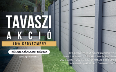 Tavaszi akció a WPC Marketnél. 10% kedvezmény minden termékre.